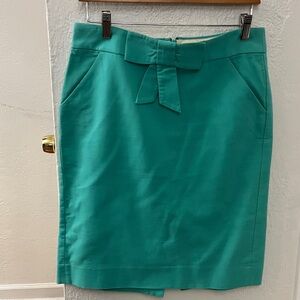 J. Crew Sea Green Pencil Skirt Size 6